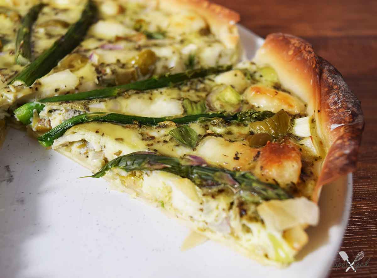 halloumi asperges olijven quiche filodeeg