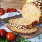 tomaat rucola brood havervlokken lijnzaad