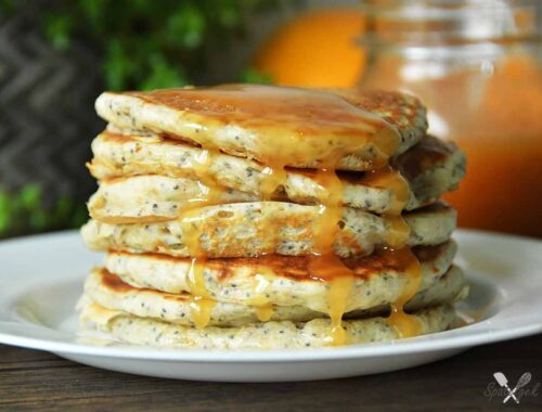 maanzaad sinaasappel pancakes poppy seed karamel pannenkoeken