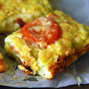 courgette slice tomaten cake kaas appenzeller bakken