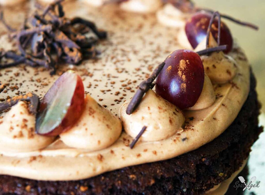 nutella chocoladetaart druiven chocolade cake