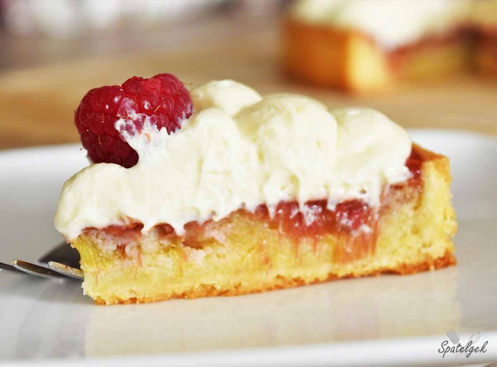 tart framboos tonka ganache rabarber amandel gebak bakken patisserie