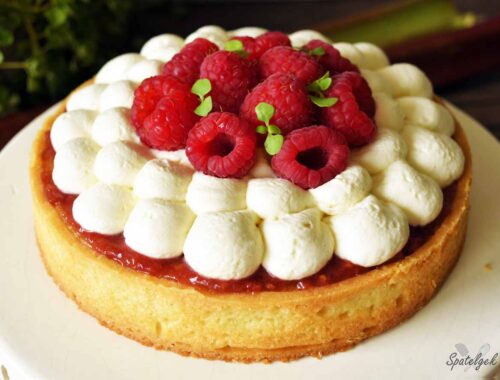 tart framboos tonka ganache rabarber amandel gebak bakken patisserie
