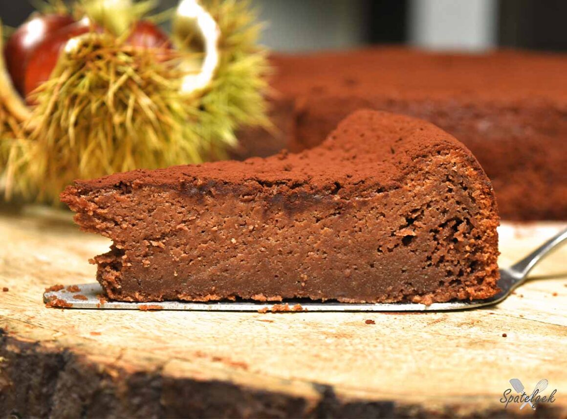 kastanje chocolade taart cacao kaneel gebak herfst